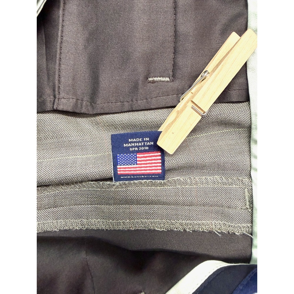 Bonobos 34x34 Gray Herringbone Overcheck Wool Dress Pants USA Athletic Straight - Picture 9 of 11